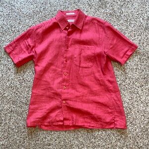 Short sleeve linen shirt